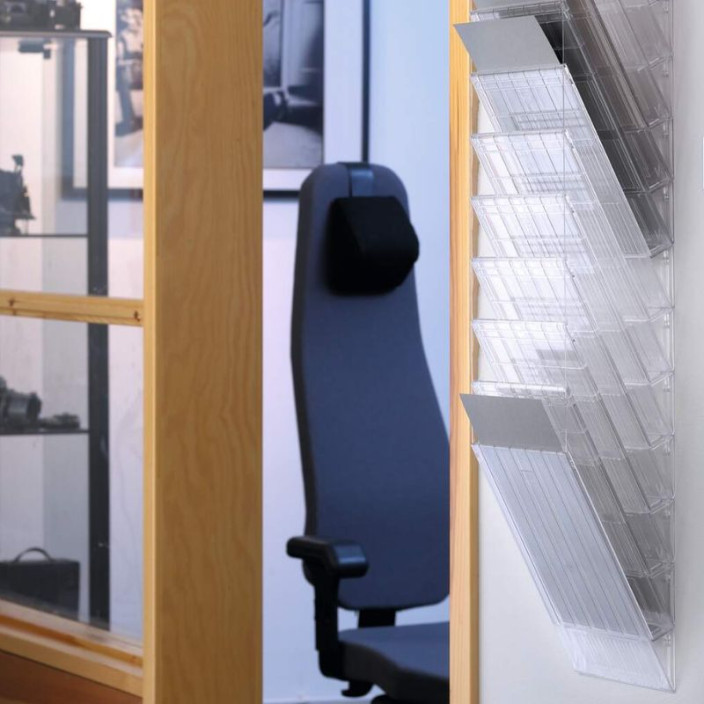 Pojemniki na dokumenty na ścianę DURABLE Flexiboxx A4 zestaw 12 sztuk pionowe transparentne (5)