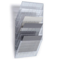 Pojemniki na dokumenty na ścianę DURABLE Flexiboxx A4 zestaw 6 sztuk poziome transparentne