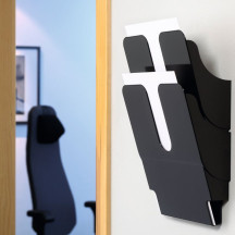 Pojemniki na dokumenty na ścianę DURABLE Flexiplus A4 zestaw 2 sztuki pionowe czarne (3)