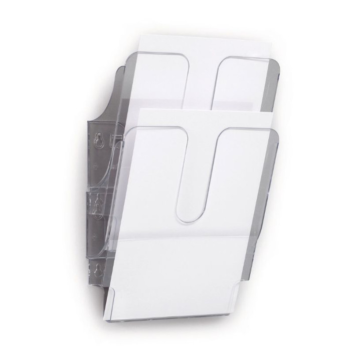 Pojemniki na dokumenty na ścianę DURABLE Flexiplus A4 zestaw 2 sztuki pionowe transparentne (2)