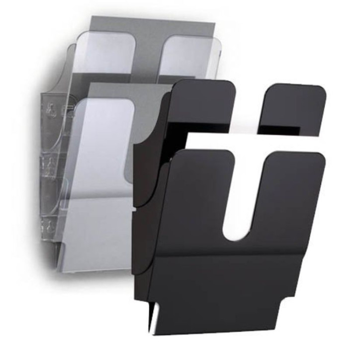Pojemniki na dokumenty na ścianę DURABLE Flexiplus A4 zestaw 2 sztuki pionowe transparentne (3)