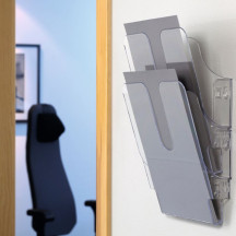 Pojemniki na dokumenty na ścianę DURABLE Flexiplus A4 zestaw 2 sztuki pionowe transparentne (4)