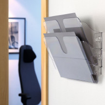 Pojemniki na dokumenty na ścianę DURABLE Flexiplus A4 zestaw 2 sztuki poziome transparentne (3)