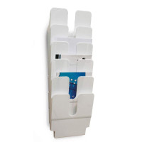 Pojemniki na dokumenty na ścianę DURABLE Flexiplus A4 zestaw 6 sztuk pionowe białe