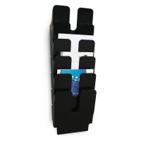 Pojemniki na dokumenty na ścianę DURABLE Flexiplus A4 zestaw 6 sztuk pionowe czarne