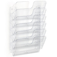 Pojemniki na dokumenty na ścianę DURABLE Flexiplus A4 zestaw 6 sztuk poziome transparentne