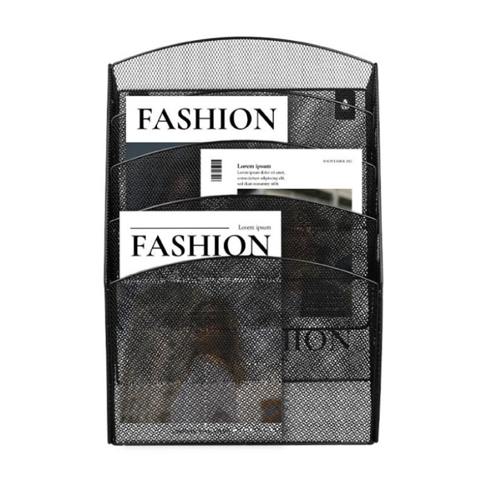 Pojemniki na dokumenty na ścianę Q-CONNECT Office Set zestaw 5 sztuk czarne (7)