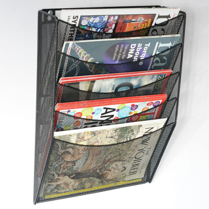 Pojemniki na dokumenty na ścianę Q-CONNECT Office Set zestaw 5 sztuk czarne (9)