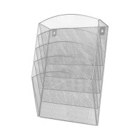 Pojemniki na dokumenty na ścianę Q-CONNECT Office Set zestaw 5 sztuk srebrne