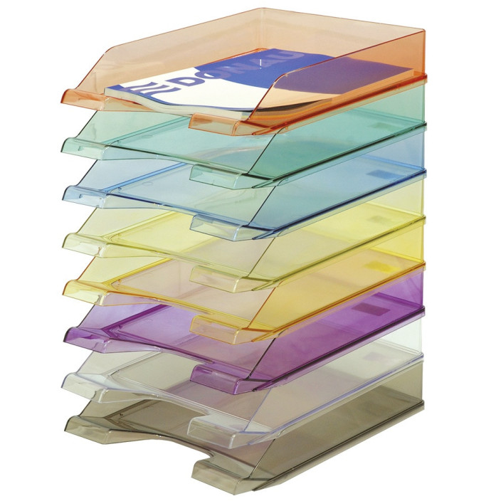 Półka na dokumenty DONAU transparentna czerwona