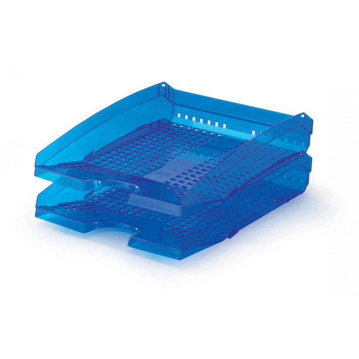 Półka na dokumenty DURABLE Trend ażurowa transparentna niebieska