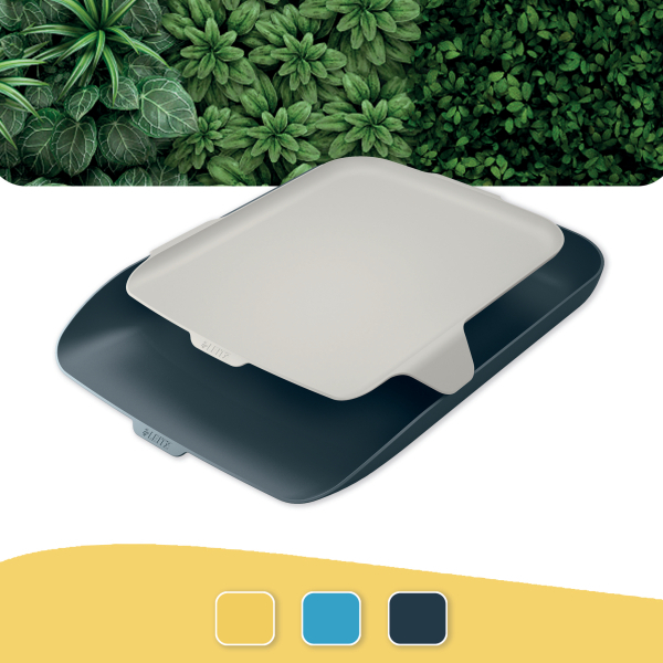 Półka na dokumenty z organizerem LEITZ Cosy szara 52590089