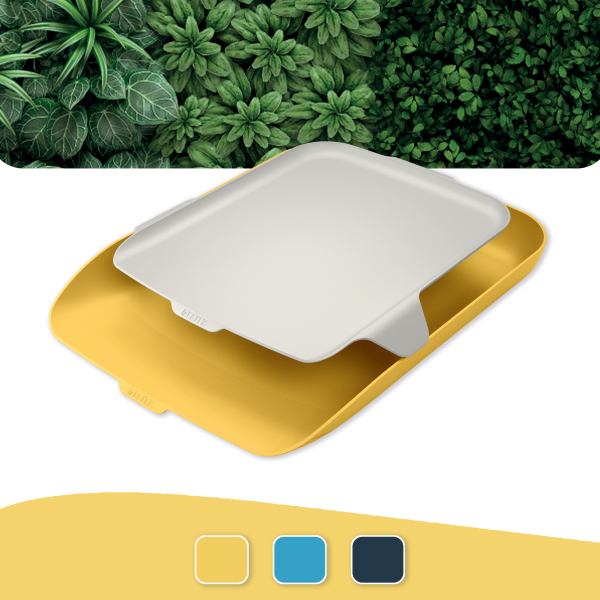 Półka na dokumenty z organizerem LEITZ Cosy żółta 52590019