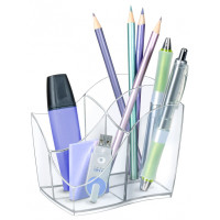 Przybornik na biurko CEP Ellypse transparentny