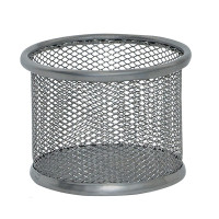 Przybornik na biurko Q-CONNECT Office Set mały metalowy srebrny