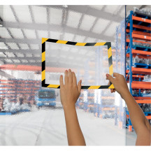 Ramka Duraframe Magnetic Security magnetyczna A4 5szt. żółto-czarna DURABLE