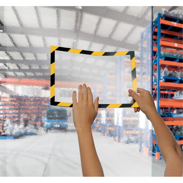 Ramka Duraframe Magnetic Security magnetyczna A4 5szt. żółto-czarna DURABLE