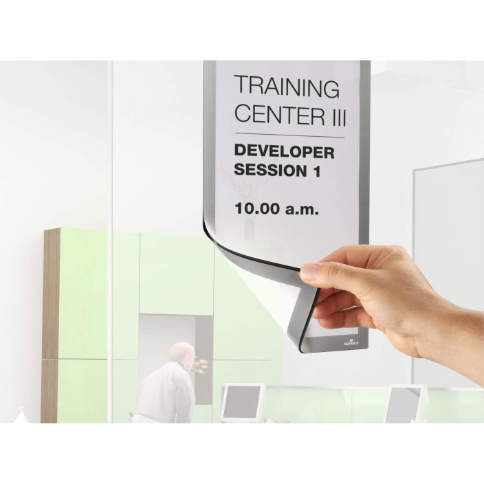 Ramka Duraframe samoprzylepna A4 10szt. srebrna DURABLE