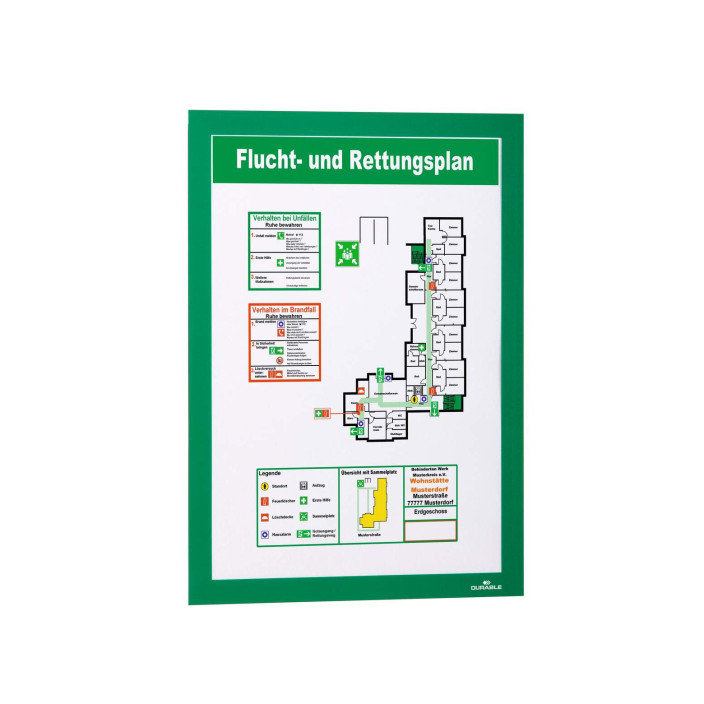 Ramka Duraframe samoprzylepna A4 10szt. zielona DURABLE
