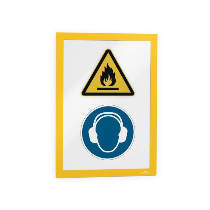 Ramka Duraframe samoprzylepna A4 2szt żółta DURABLE 487204