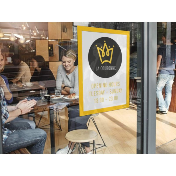 Ramka Duraframe samoprzylepna A4 2szt żółta DURABLE 487204