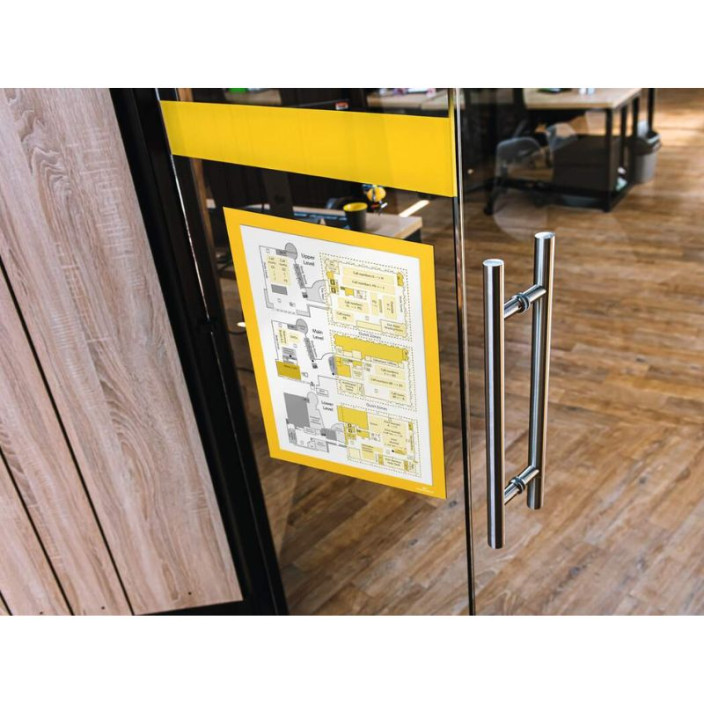 Ramka Duraframe samoprzylepna A4 2szt żółta DURABLE 487204