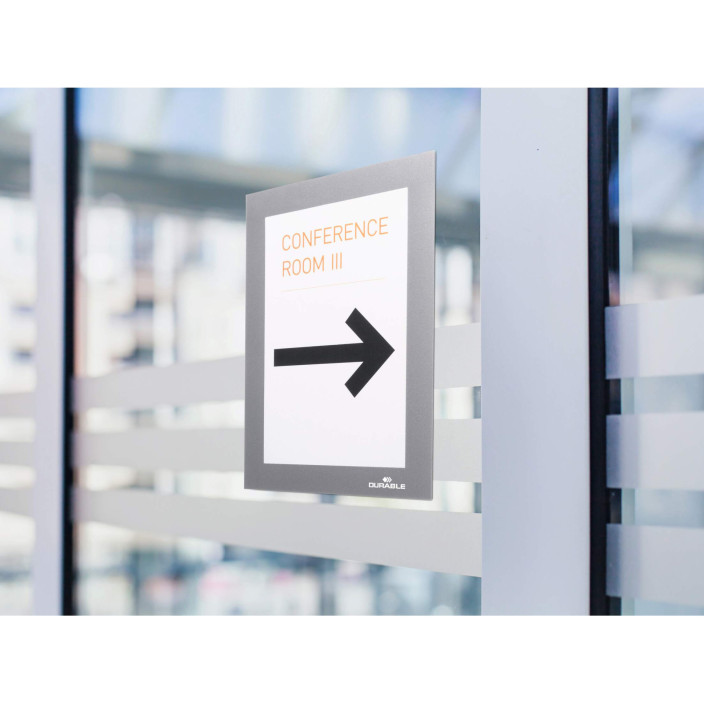 Ramka Duraframe samoprzylepna A6 2szt srebrna DURABLE