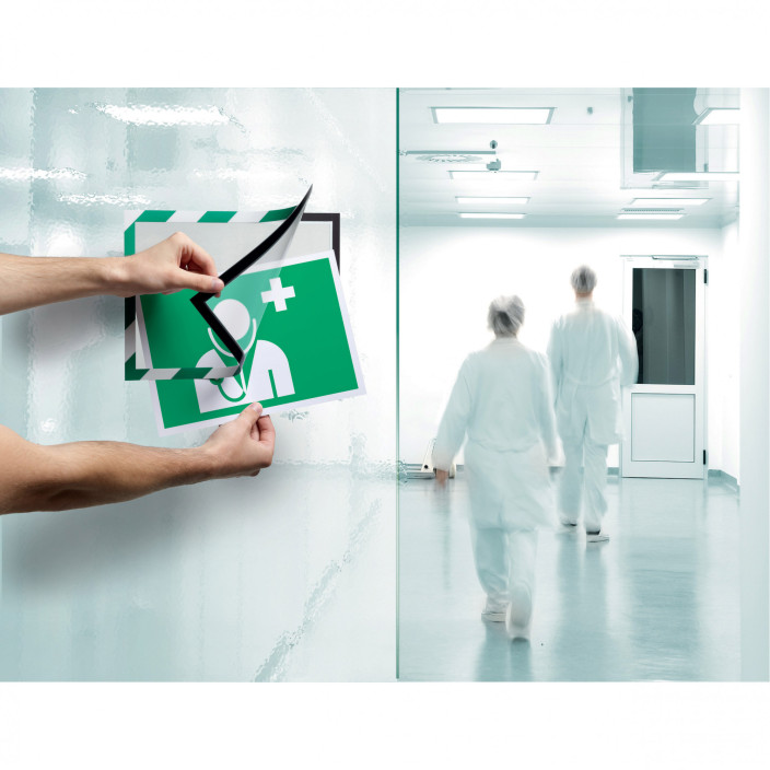 Ramka Duraframe Security samoprzylepna A4 2szt. zielono-biała DURABLE