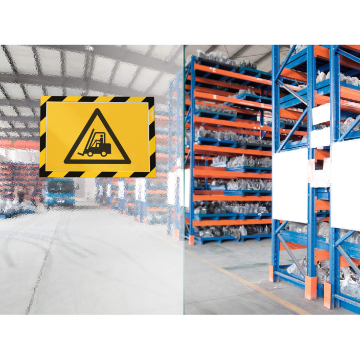 Ramka Duraframe Security samoprzylepna A4 2szt. żółto-czarna DURABLE