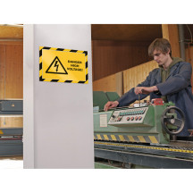 Ramka Duraframe Security samoprzylepna A4 2szt. żółto-czarna DURABLE