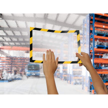 Ramka Duraframe Security samoprzylepna A4 2szt. żółto-czarna DURABLE