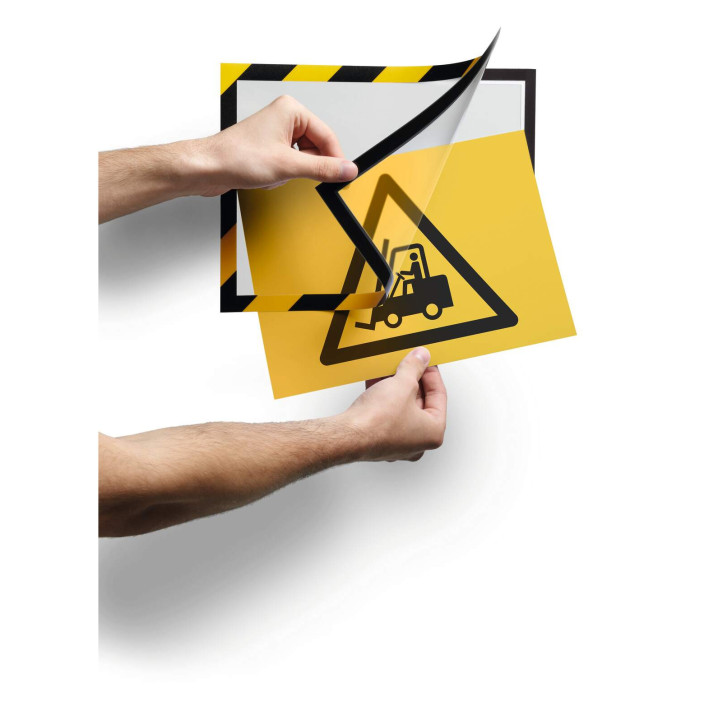 Ramka Duraframe Security samoprzylepna A4 2szt. żółto-czarna DURABLE