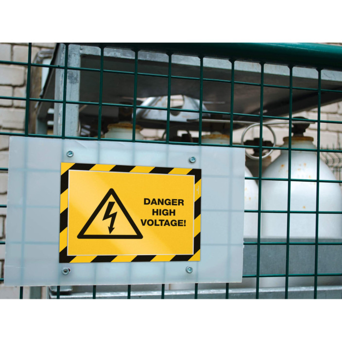 Ramka Duraframe Security samoprzylepna A4 2szt. żółto-czarna DURABLE