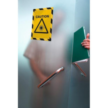 Ramka Duraframe Security samoprzylepna A4 2szt. żółto-czarna DURABLE