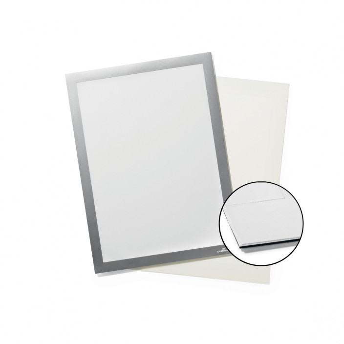 Ramka informacyjna DURABLE DURAFRAME GRIP A4 na powierzchnie tekstylne 1szt. srebrna