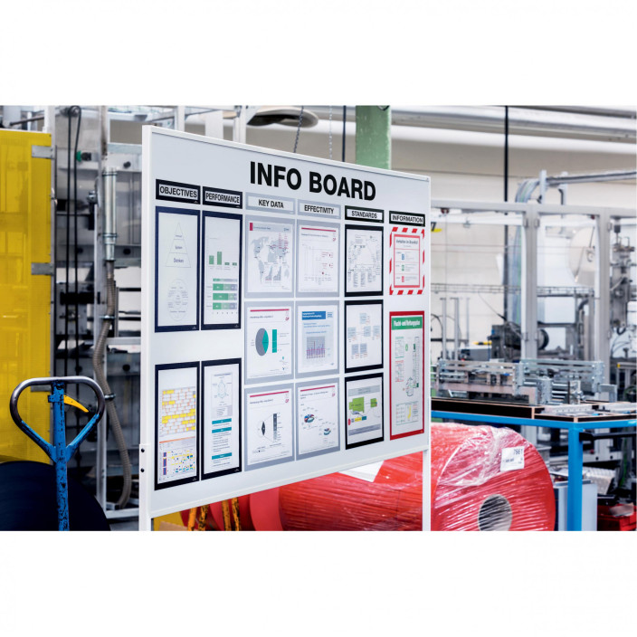 Ramka magnetyczna DURABLE DURAFRAME MAGNETIC TOP A3 do nagłówków 5szt. czarna