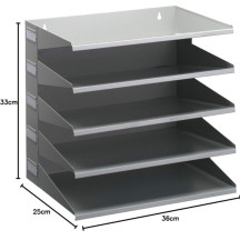 Sorter na dokumenty DURABLE 5 półek A4 szary (4)