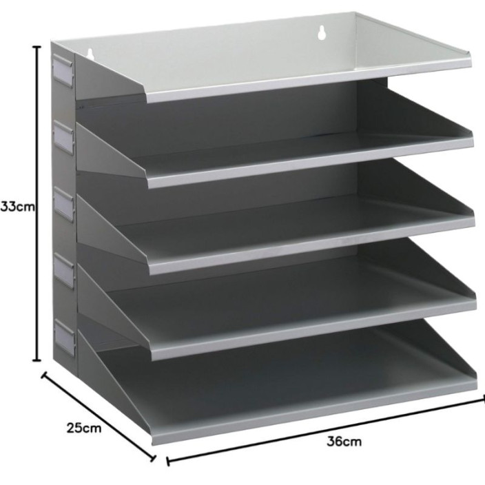 Sorter na dokumenty DURABLE 5 półek A4 szary (4)