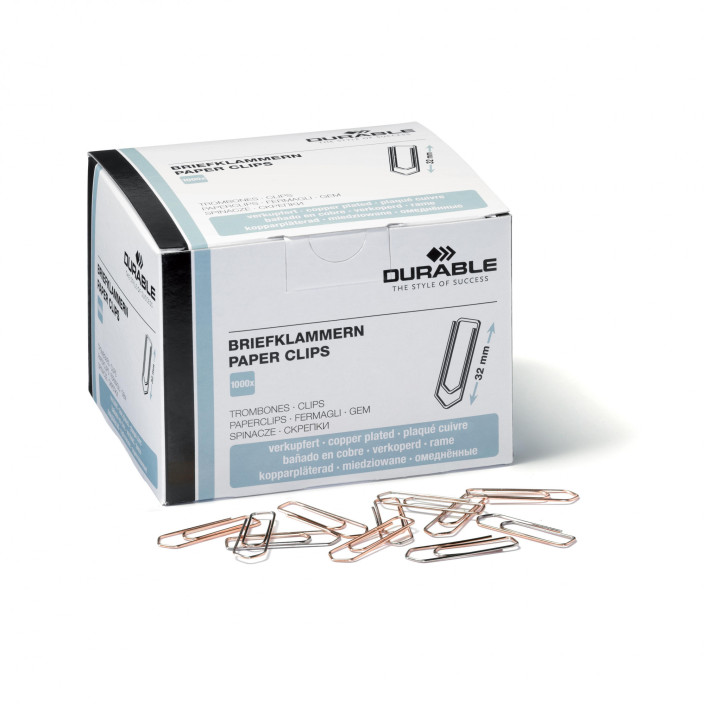 Spinacze biurowe DURABLE 32mm miedziowane 1000szt. (1)