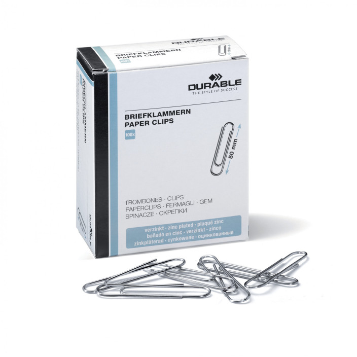 Spinacze biurowe DURABLE 50mm cynkowane 100szt  (1)