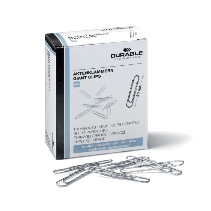 Spinacze biurowe DURABLE 50mm ocynkowane 100szt (1)