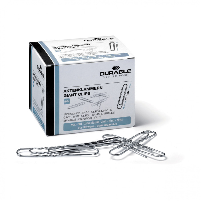 Spinacze biurowe DURABLE 77mm ocynkowane 100szt. (1)