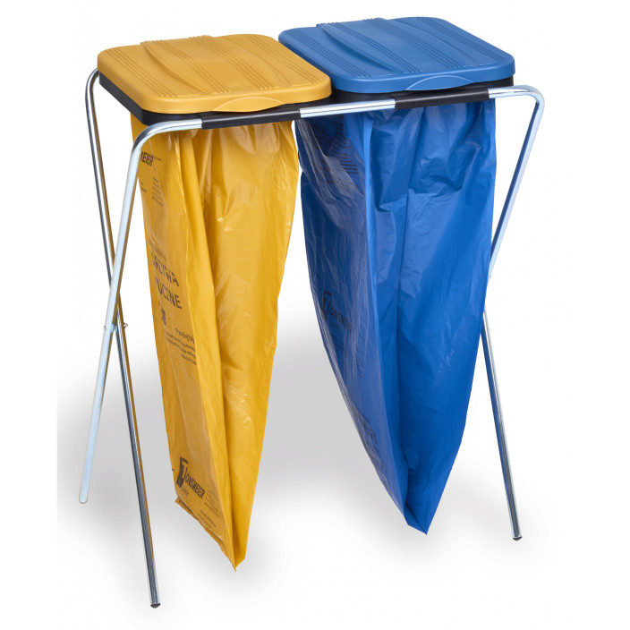 Stojak na worki na śmieci podwójny