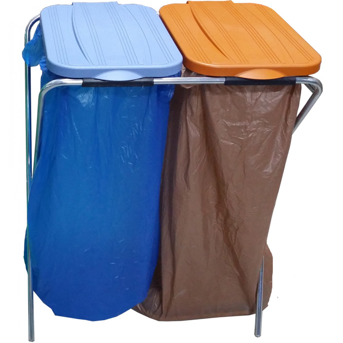 Stojak na worki na śmieci podwójny