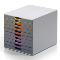 Szufladki na biurko DURABLE VARICOLOR szare - 10 szuflad