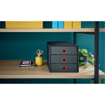 Szuflady na dokumenty LEITZ C&S Cosy szare - 3 szufladki 53680089