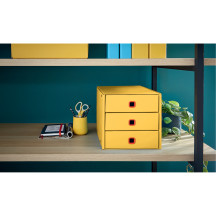 Szuflady na dokumenty LEITZ C&S Cosy żółte - 3 szufladki 53680019