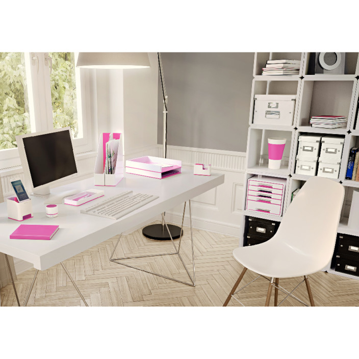 Szuflady na dokumenty LEITZ WOW różowe - 5 szufladek 42142023