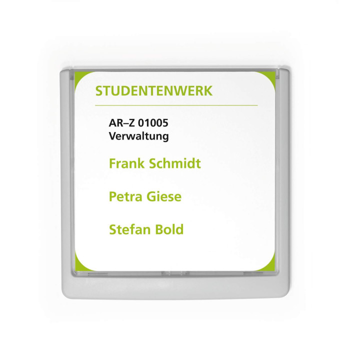 Tabliczka przydrzwiowa DURABLE Click Sign 149ｘ148,5mm biała