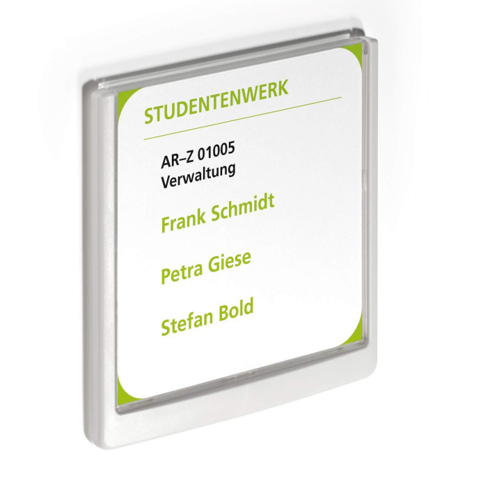 Tabliczka przydrzwiowa DURABLE Click Sign 149ｘ148,5mm biała